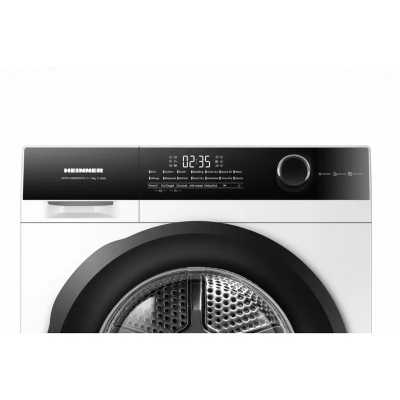 Uscător de rufe Heinner HHPD-HMK90IVFC+++, 9kg, Alb Uscător de rufe Heinner HHPD-HMK90IVFC+++, 9kg, Alb