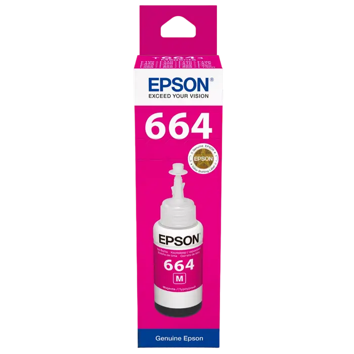 Recipient de cerneală Epson T664, 70ml, Magenta Recipient de cerneală Epson T664, 70ml, Magenta