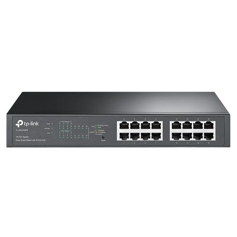 Comutator PoE TP-LINK TL-SG1016PE, 8x IEEE 802.3af/at Comutator PoE TP-LINK TL-SG1016PE, 8x IEEE 802.3af/at