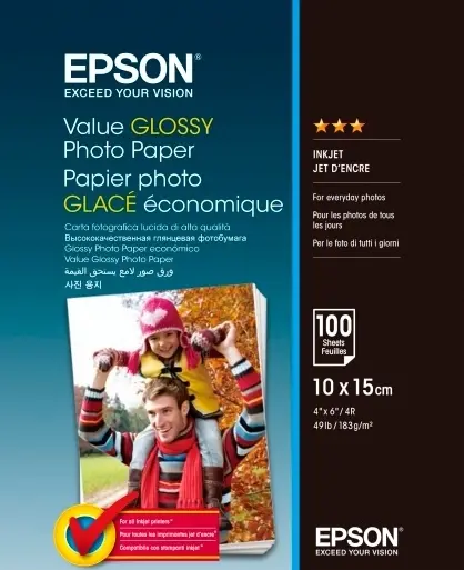 Фото бумага Epson Value Glossy, А6 Фото бумага Epson Value Glossy, А6