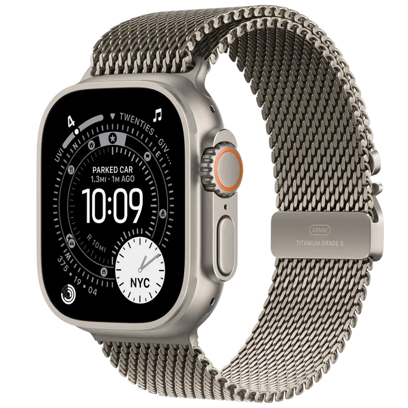 Ceas inteligent Apple Watch Ultra 3, 49mm, Natural Titanium Ceas inteligent Apple Watch Ultra 3, 49mm, Natural Titanium