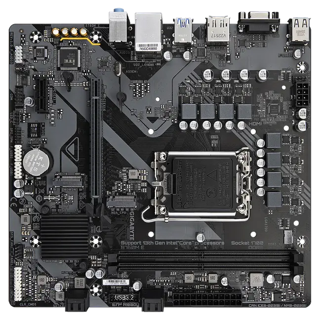 Материнская плата Gigabyte B760M E, LGA1700, Intel B760, Micro-ATX Материнская плата Gigabyte B760M E, LGA1700, Intel B760, Micro-ATX