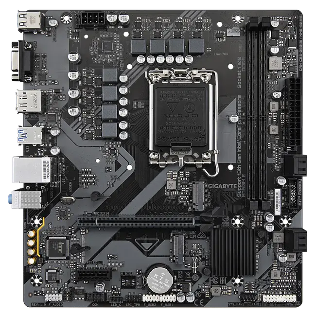 Материнская плата Gigabyte B760M E, LGA1700, Intel B760, Micro-ATX Материнская плата Gigabyte B760M E, LGA1700, Intel B760, Micro-ATX