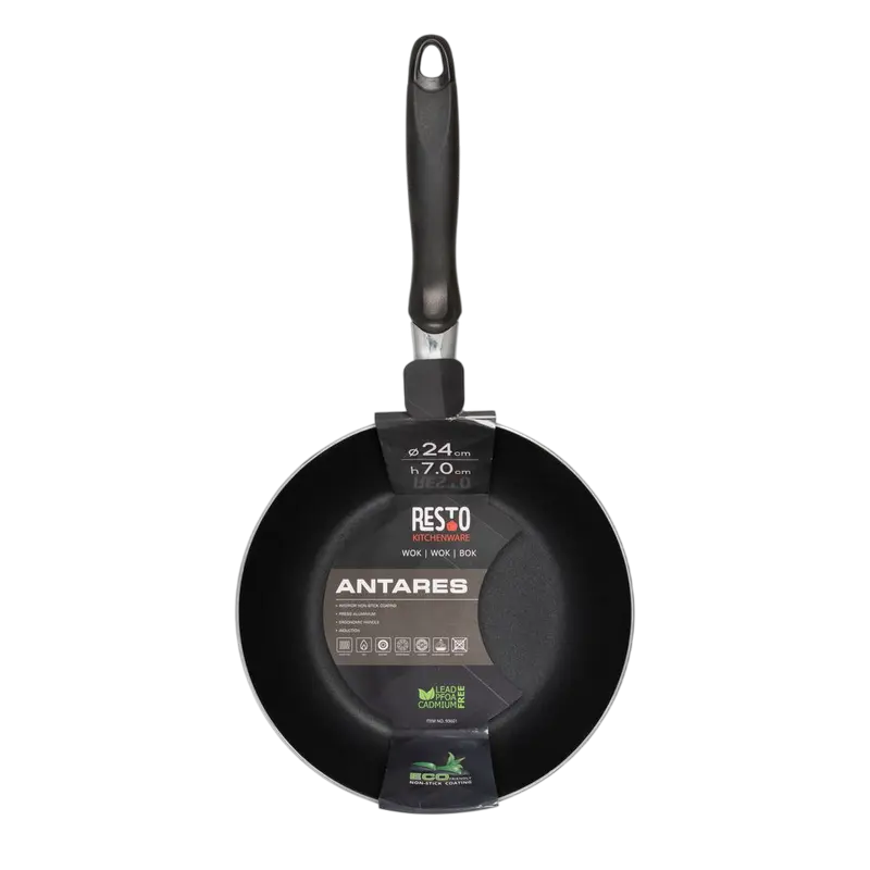 Tigaie WOK RESTO 93601, 24cm, Negru Tigaie WOK RESTO 93601, 24cm, Negru