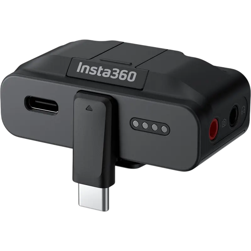Microfon portabil pentru înregistrare vocală Insta360 Mic Pro (2 TX + 1 RX), Fără fir, Negru Microfon portabil pentru înregistrare vocală Insta360 Mic Pro (2 TX + 1 RX), Fără fir, Negru