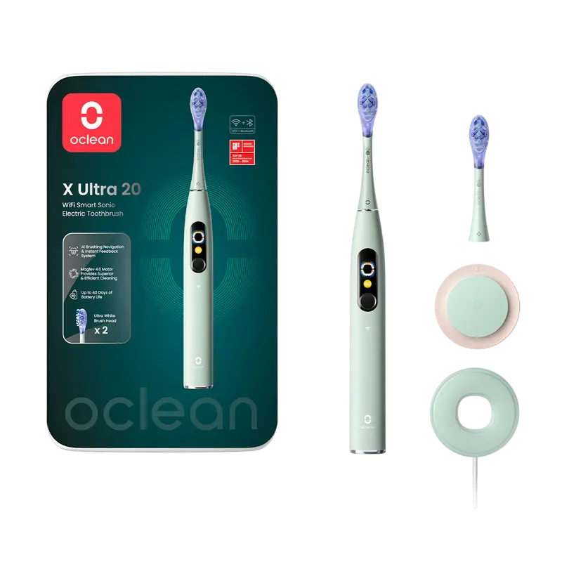 Periuță de dinți electrică Oclean X Ultra 20, Verde Periuță de dinți electrică Oclean X Ultra 20, Verde