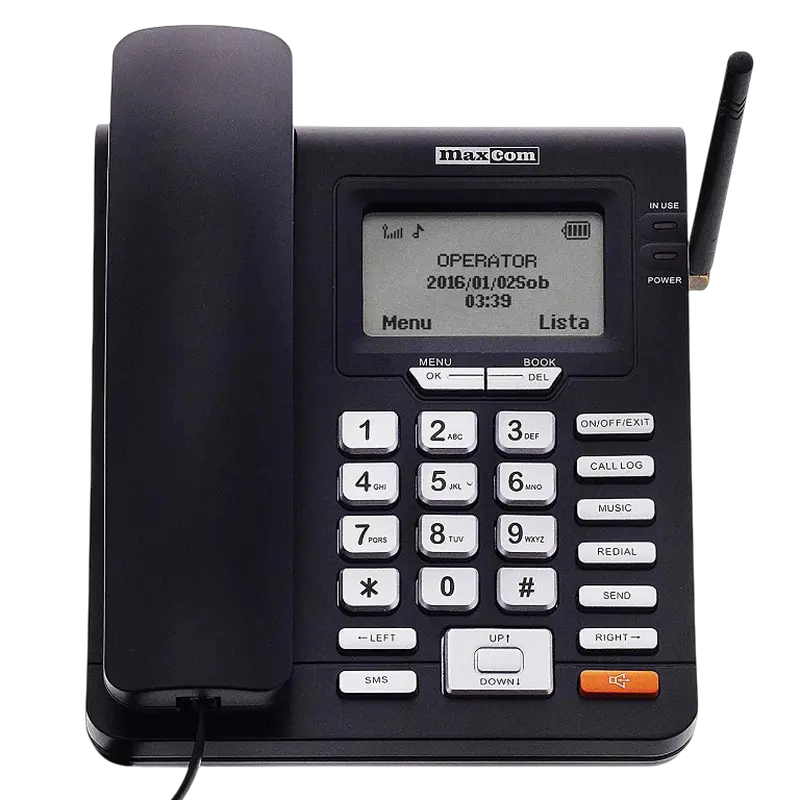 MAXCOM TELEFON FIX MM28DHS+GSM Black