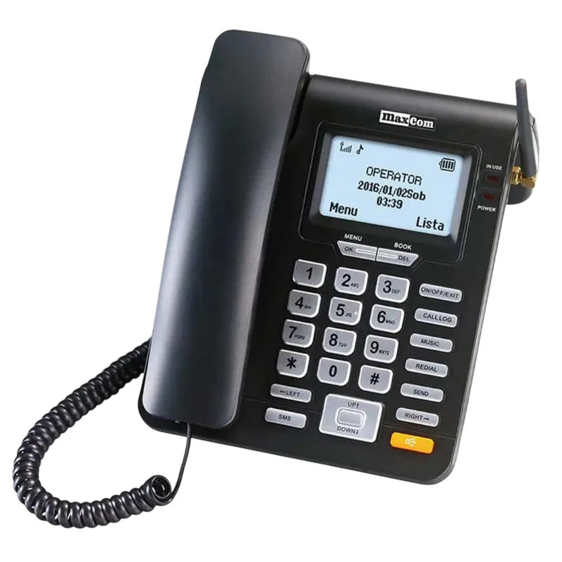 MAXCOM TELEFON FIX MM28DHS+GSM Black MAXCOM TELEFON FIX MM28DHS+GSM Black