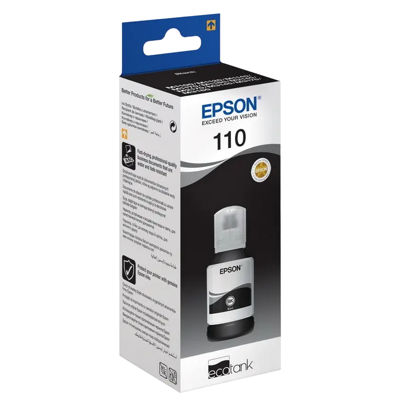 Контейнер с чернилами Epson 110 EcoTank, C13T03P14A, Черный Контейнер с чернилами Epson 110 EcoTank, C13T03P14A, Черный