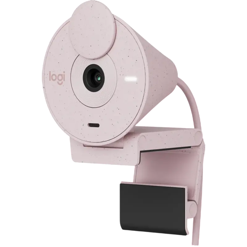Camera Logitech BRIO 300, 1080p/30fps, FoV 70°, 2MP, Fixed Focus, Shutter, 1.5m, Type C, Rose Camera Logitech BRIO 300, 1080p/30fps, FoV 70°, 2MP, Fixed Focus, Shutter, 1.5m, Type C, Rose