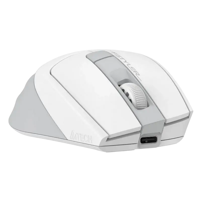 Wireless Mouse A4Tech FG35CS Plus, Fstyler 2.4G Rechargeable With Silent Button , White Wireless Mouse A4Tech FG35CS Plus, Fstyler 2.4G Rechargeable With Silent Button , White