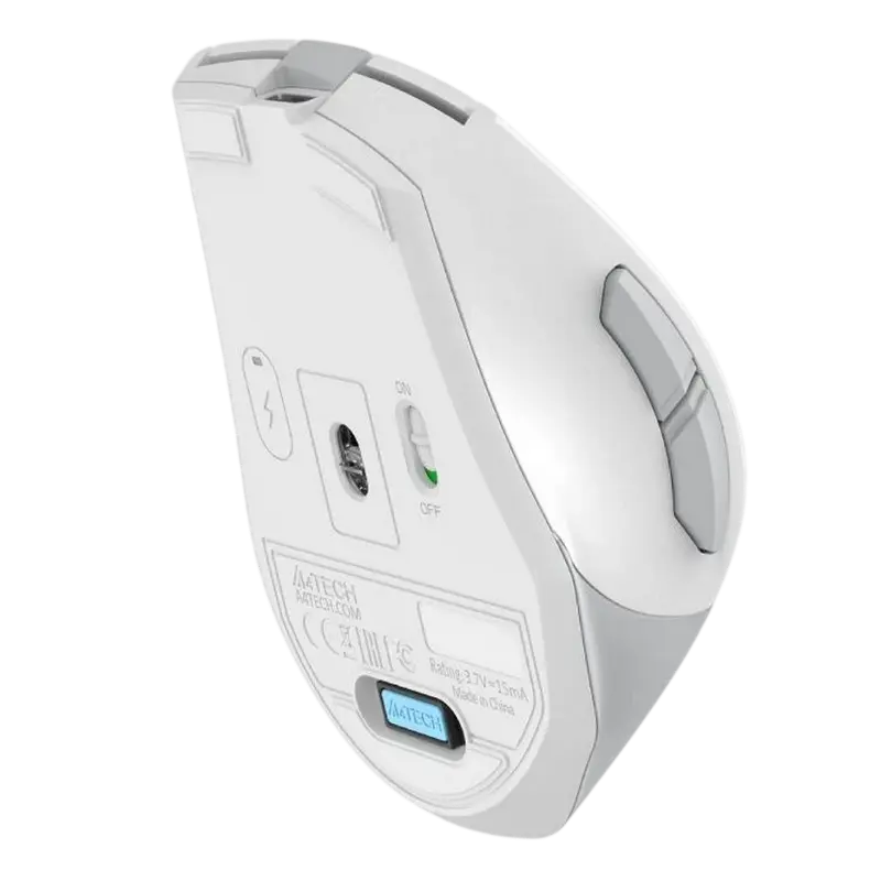 Wireless Mouse A4Tech FG35CS Plus, Fstyler 2.4G Rechargeable With Silent Button , White Wireless Mouse A4Tech FG35CS Plus, Fstyler 2.4G Rechargeable With Silent Button , White