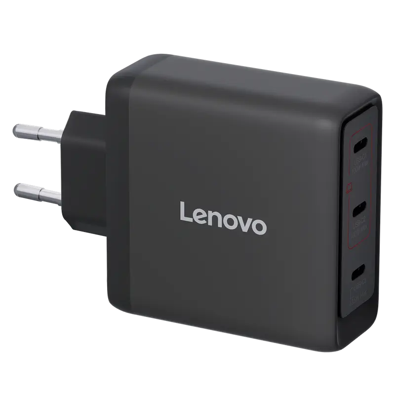 Lenovo USB-C Multi-port 100W GaN Charger, 3xUSB-C; (WxDxH): 70x70x30.5 mm, Weight: 240 g., USB-C cab Lenovo USB-C Multi-port 100W GaN Charger, 3xUSB-C; (WxDxH): 70x70x30.5 mm, Weight: 240 g., USB-C cab