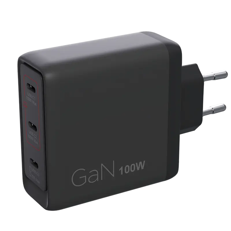 Lenovo USB-C Multi-port 100W GaN Charger, 3xUSB-C; (WxDxH): 70x70x30.5 mm, Weight: 240 g., USB-C cab Lenovo USB-C Multi-port 100W GaN Charger, 3xUSB-C; (WxDxH): 70x70x30.5 mm, Weight: 240 g., USB-C cab
