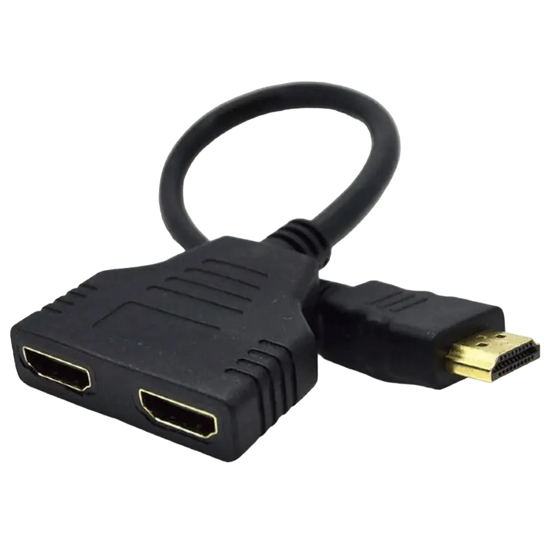 Adaptor Video Cablexpert DSP-2PH4-04, HDMI (M) - , 0,1m, Negru Adaptor Video Cablexpert DSP-2PH4-04, HDMI (M) - , 0,1m, Negru