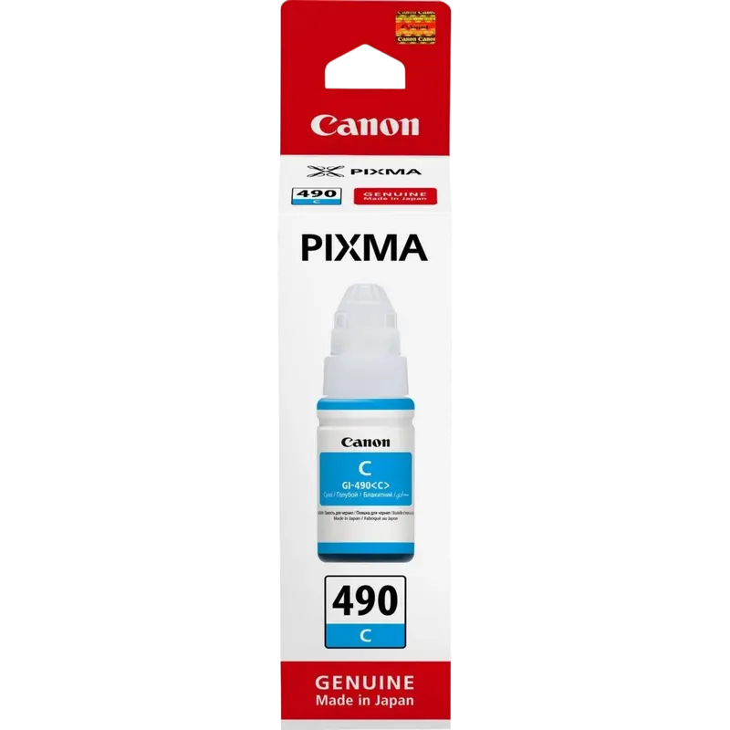Контейнер с чернилами Canon GI-490, 70мл, Голубой Контейнер с чернилами Canon GI-490, 70мл, Голубой