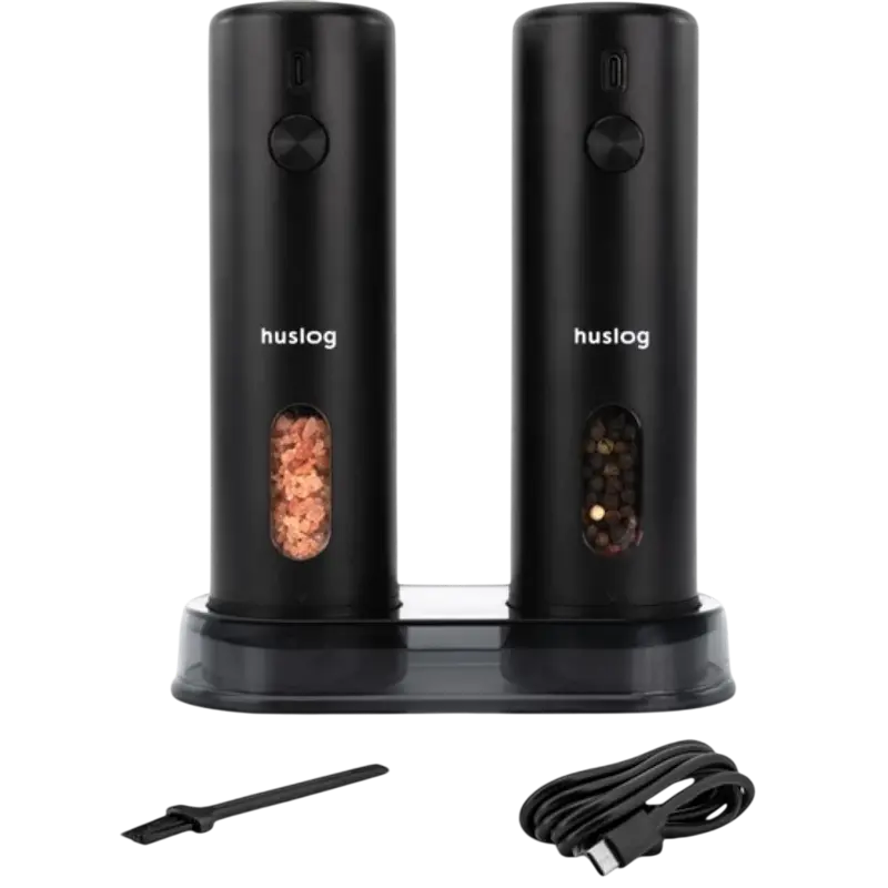 Huslog Set of electric grinders with USB charging - Black Huslog Set of electric grinders with USB charging - Black