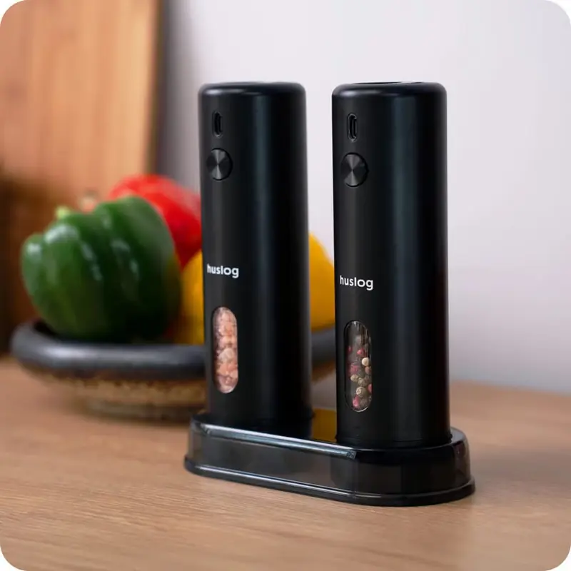 Huslog Set of electric grinders with USB charging - Black Huslog Set of electric grinders with USB charging - Black