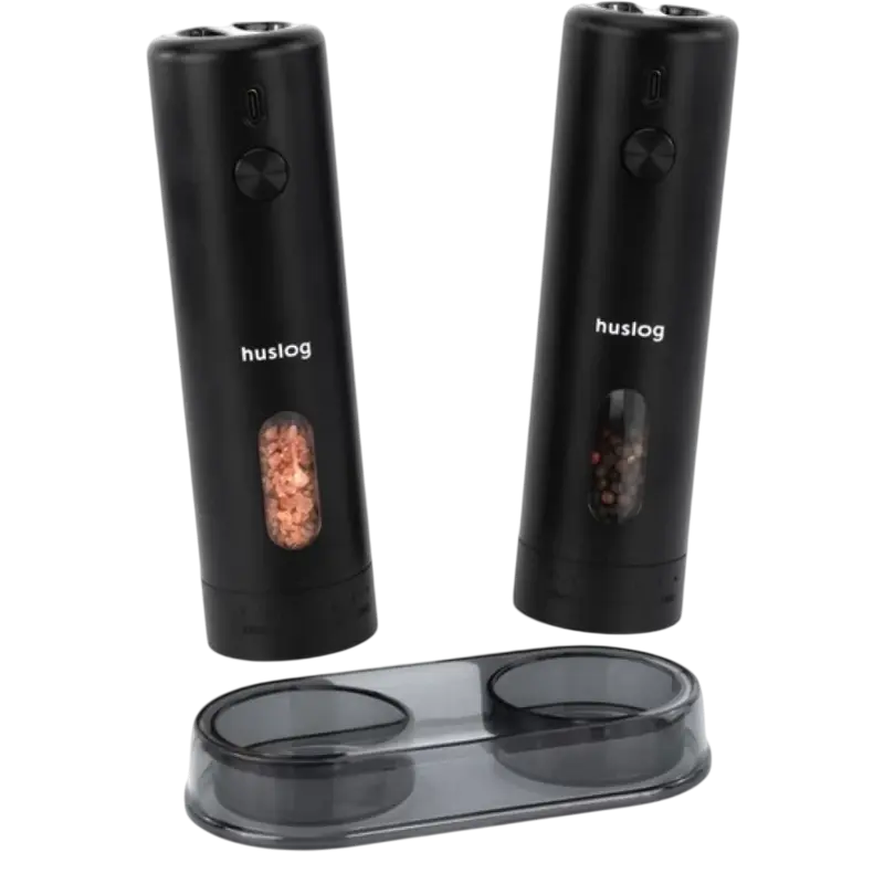Huslog Set of electric grinders with USB charging - Black Huslog Set of electric grinders with USB charging - Black