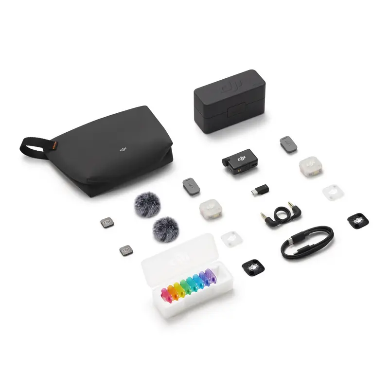 DJI Mic Mini 2S (2TX + 1RX + Charging Case), Black DJI Mic Mini 2S (2TX + 1RX + Charging Case), Black