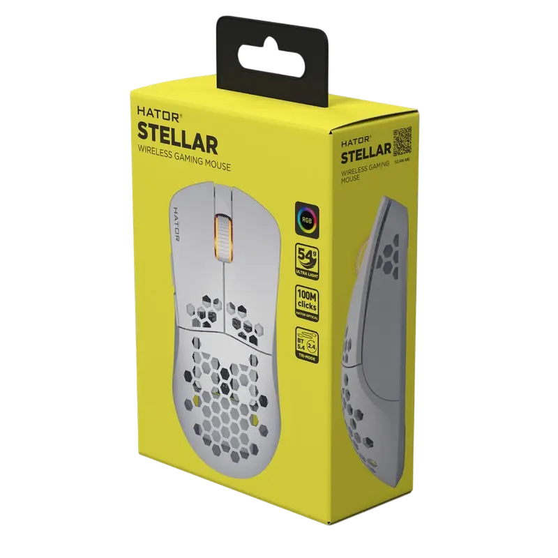 Mouse Wireless HATOR Stellar, Alb Mouse Wireless HATOR Stellar, Alb
