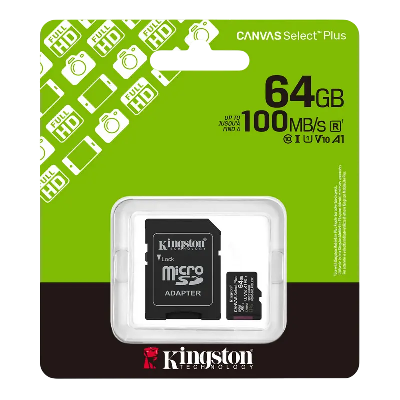 Карта памяти Kingston Canvas Select Plus, 64Гб (SDCS3/64GB) Карта памяти Kingston Canvas Select Plus, 64Гб (SDCS3/64GB)
