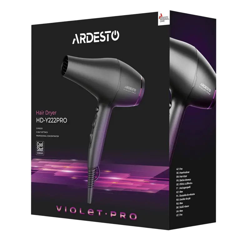 Hair Dryer Ardesto HD-Y222PRO Black Hair Dryer Ardesto HD-Y222PRO Black
