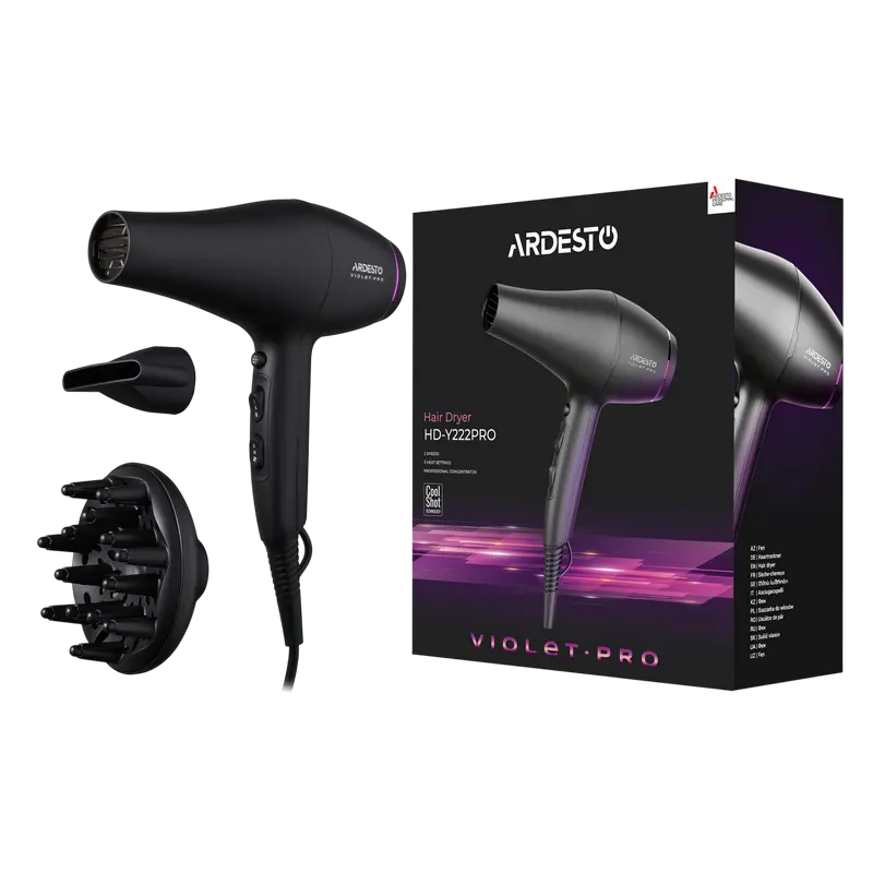 Hair Dryer Ardesto HD-Y222PRO Black Hair Dryer Ardesto HD-Y222PRO Black