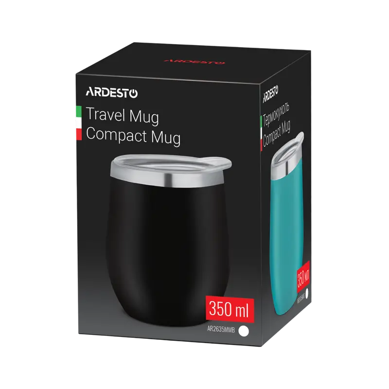 Cană termos Ardesto AR2635MMB, 0,35L, Negru Cană termos Ardesto AR2635MMB, 0,35L, Negru