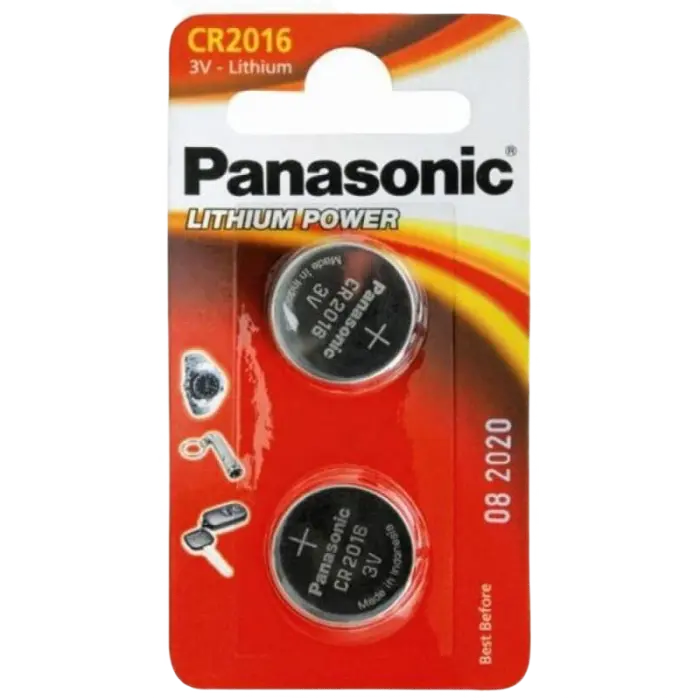Baterii rotunde Panasonic CR-2016EL, CR2016, 2buc. Baterii rotunde Panasonic CR-2016EL, CR2016, 2buc.