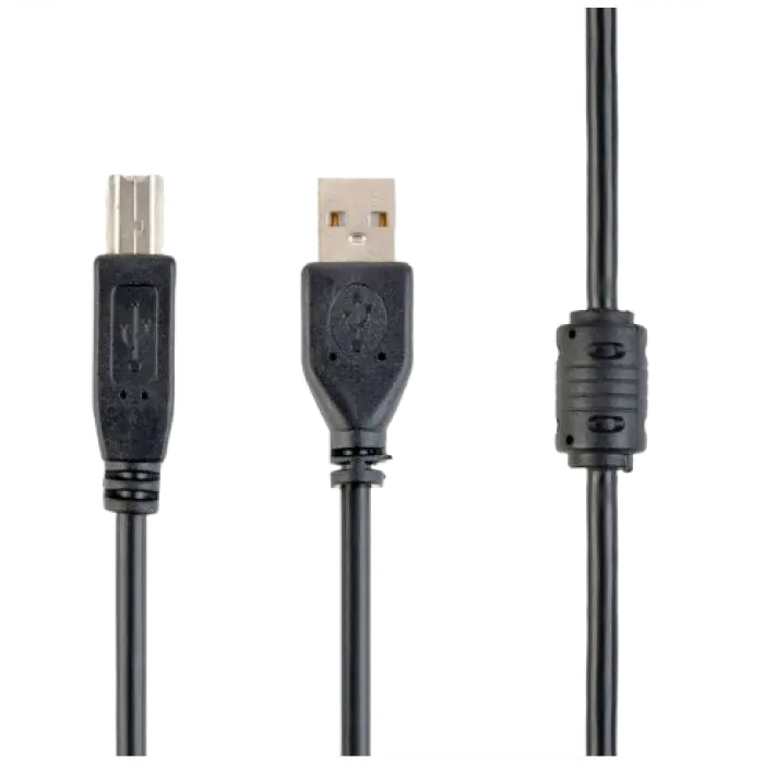 Cablu de comunicație Gembird CCF-USB2-AMBM-6, USB Type-A/USB Type-B, 1,8m, Negru Cablu de comunicație Gembird CCF-USB2-AMBM-6, USB Type-A/USB Type-B, 1,8m, Negru