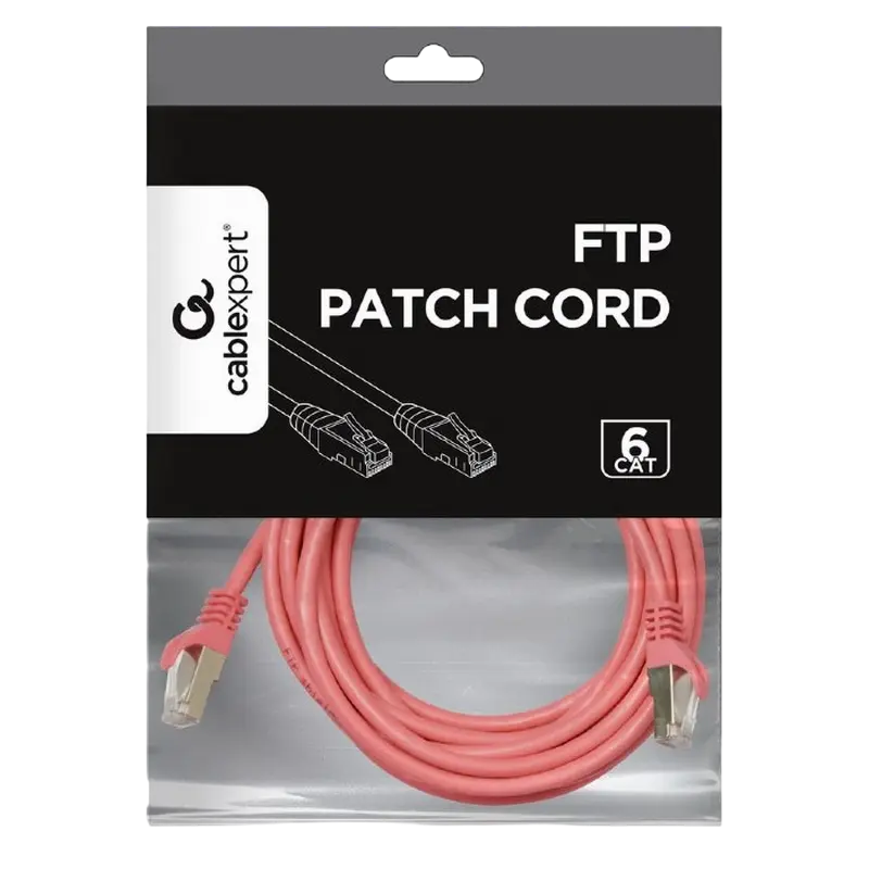 Patch cord Cablexpert PP6-5M/RO, Cat6 FTP , 5m, Roz Patch cord Cablexpert PP6-5M/RO, Cat6 FTP , 5m, Roz