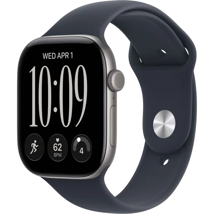 Apple Watch Series 12 GPS, 46mm Space Grey Aluminium Case with Navy Blue Sport Band - S/M MJEH4 Apple Watch Series 12 GPS, 46mm Space Grey Aluminium Case with Navy Blue Sport Band - S/M MJEH4