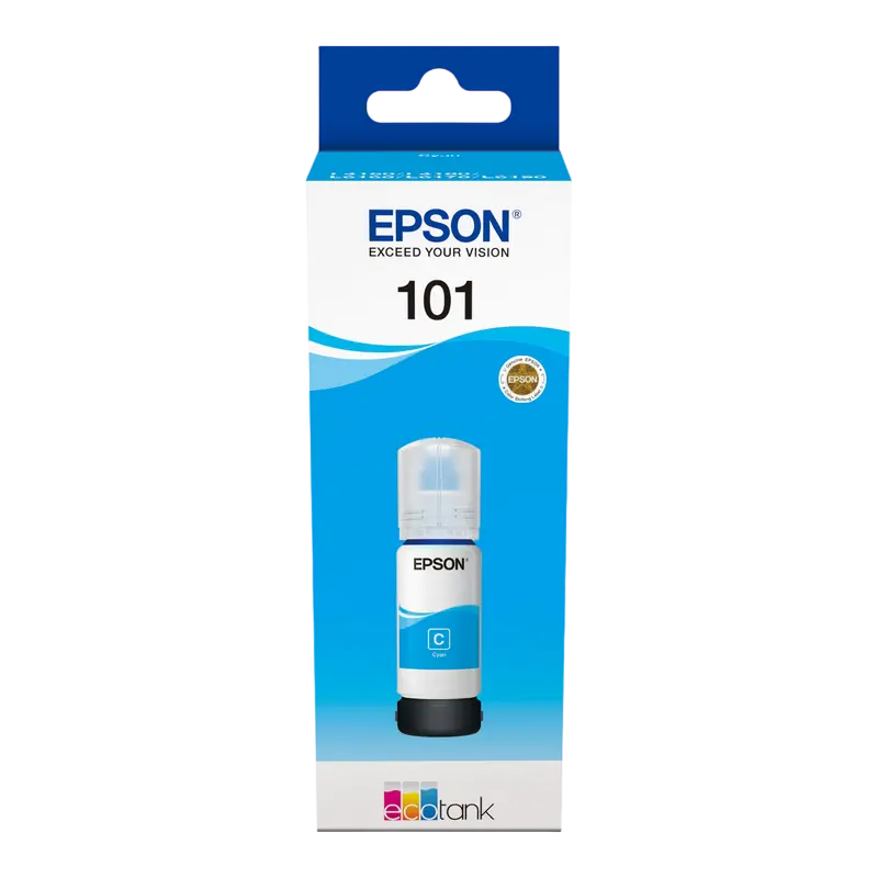 Recipient de cerneală Epson 101 EcoTank, 70ml, Cyan Recipient de cerneală Epson 101 EcoTank, 70ml, Cyan