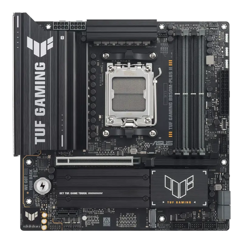 Материнская плата ASUS TUF GAMING B850M-PLUS II, AM5, AMD B850, Micro-ATX Материнская плата ASUS TUF GAMING B850M-PLUS II, AM5, AMD B850, Micro-ATX