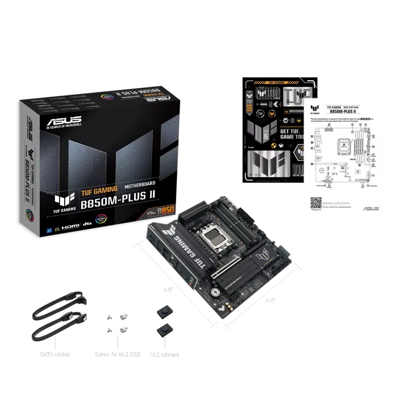Материнская плата ASUS TUF GAMING B850M-PLUS II, AM5, AMD B850, Micro-ATX Материнская плата ASUS TUF GAMING B850M-PLUS II, AM5, AMD B850, Micro-ATX