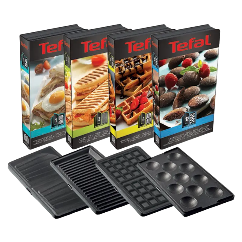 Aparat pentru sandwich multifunctional Tefal SW854D16, Negru / Argintiu Aparat pentru sandwich multifunctional Tefal SW854D16, Negru / Argintiu
