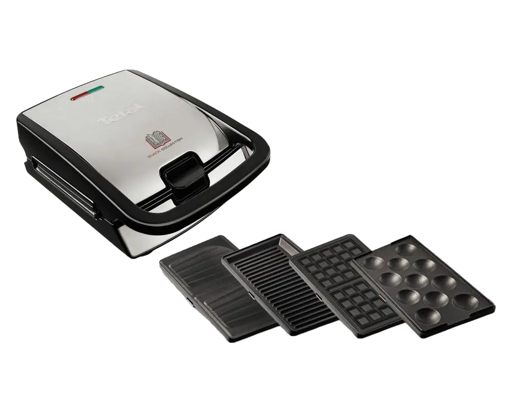 Aparat pentru sandwich multifunctional Tefal SW854D16, Negru / Argintiu Aparat pentru sandwich multifunctional Tefal SW854D16, Negru / Argintiu