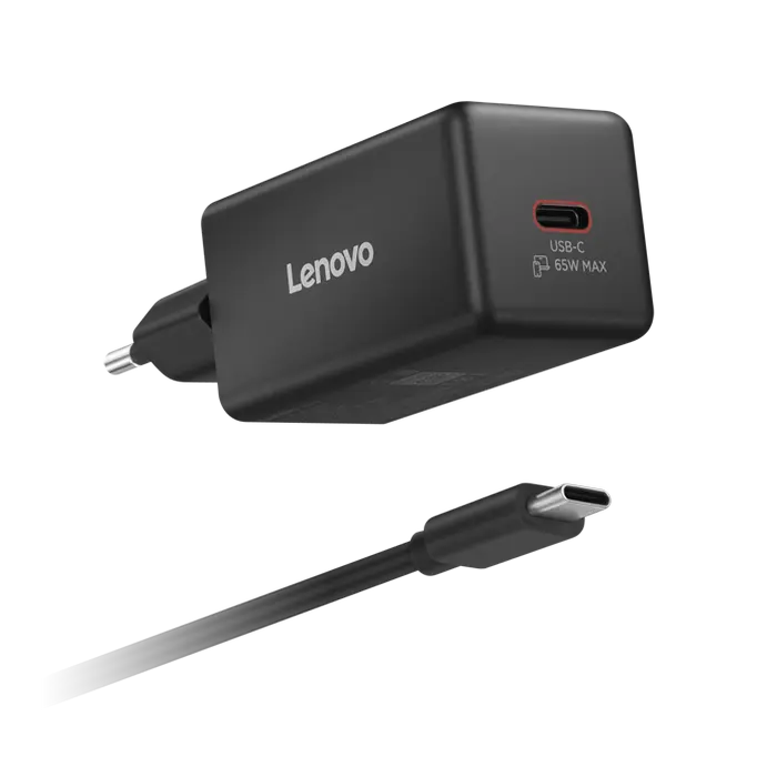 Lenovo USB-C 65W Mini GaN Charger, 1xUSB-C, (WxDxH): 61.25x32.6x32.6 mm, Weight: 110 g., USB-C cable Lenovo USB-C 65W Mini GaN Charger, 1xUSB-C, (WxDxH): 61.25x32.6x32.6 mm, Weight: 110 g., USB-C cable