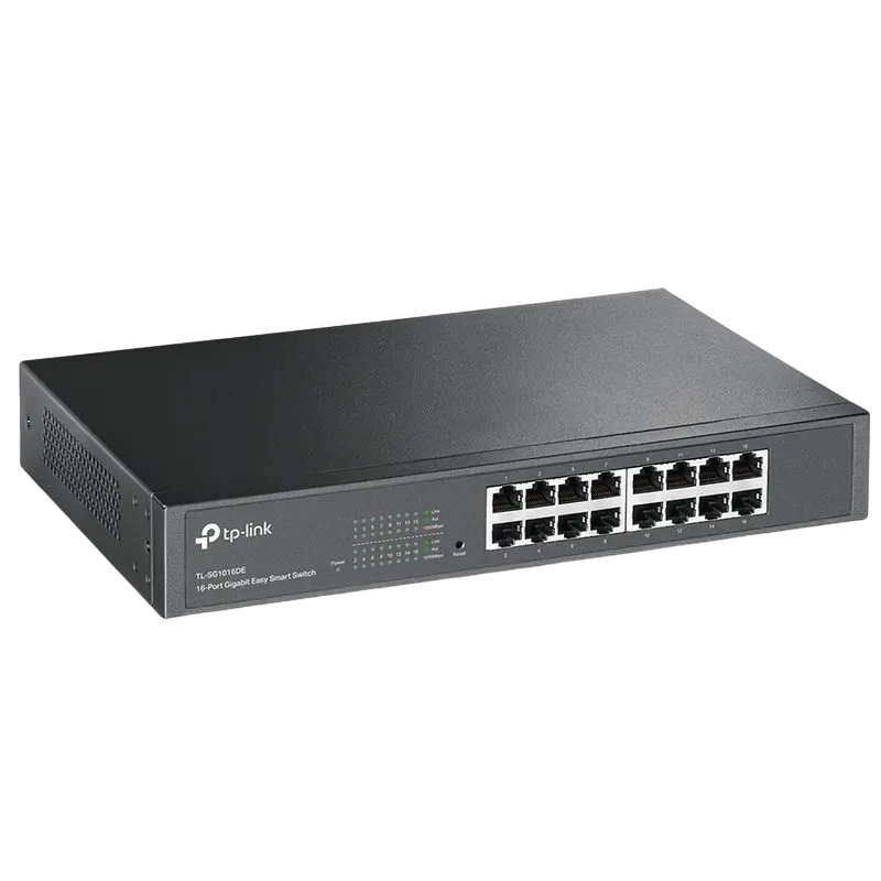 Сетевой коммутатор TP-LINK TL-SG1016DE, 16x 10/100/1000 Мбит/с Сетевой коммутатор TP-LINK TL-SG1016DE, 16x 10/100/1000 Мбит/с