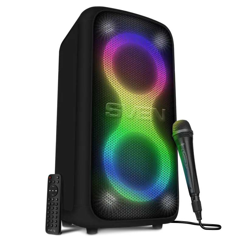 Partybox SVEN "PS-960" 180W, TWS, Bluetooth, FM, USB,LED-display, 6000mA*h, Black Partybox SVEN "PS-960" 180W, TWS, Bluetooth, FM, USB,LED-display, 6000mA*h, Black