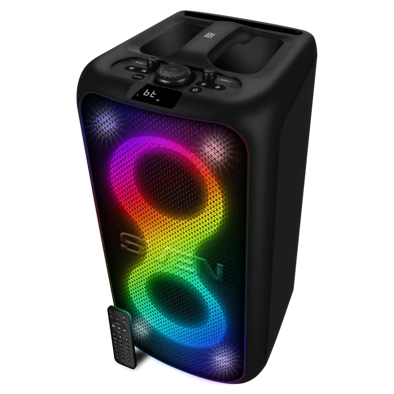 Partybox SVEN "PS-960" 180W, TWS, Bluetooth, FM, USB,LED-display, 6000mA*h, Black Partybox SVEN