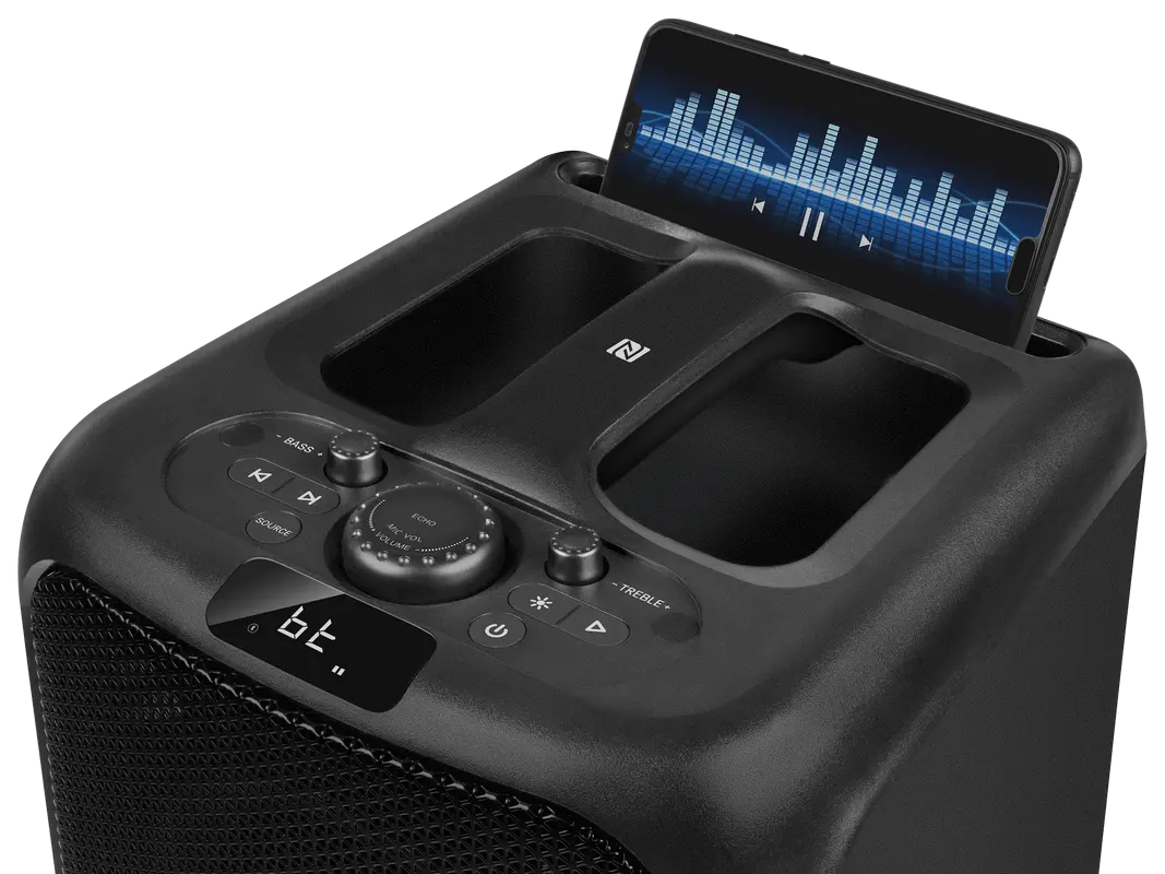 Partybox SVEN "PS-960" 180W, TWS, Bluetooth, FM, USB,LED-display, 6000mA*h, Black Partybox SVEN
