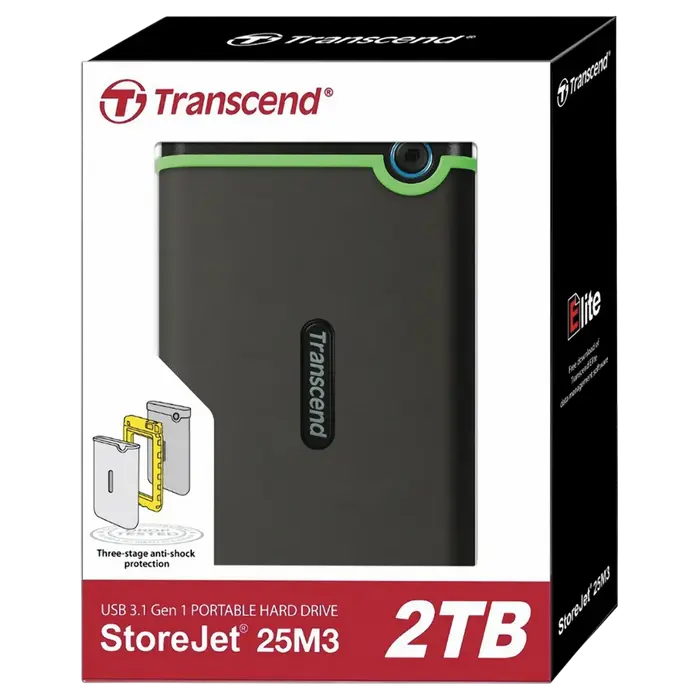 HDD portabil extern Transcend StoreJet 25M3S, 2 TB, Iron Gray (TS2TSJ25M3S) HDD portabil extern Transcend StoreJet 25M3S, 2 TB, Iron Gray (TS2TSJ25M3S)