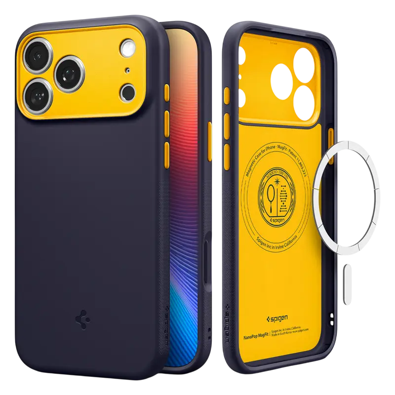 Чехол Spigen Nano Pop with MagSafe для Apple iPhone 17 Pro, Bluebery Navy Чехол Spigen Nano Pop with MagSafe для Apple iPhone 17 Pro, Bluebery Navy