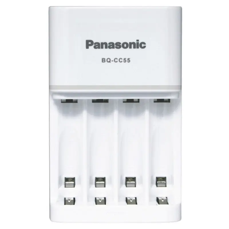 Încărcător Acumulatori Panasonic BQ-CC55E, Alb Încărcător Acumulatori Panasonic BQ-CC55E, Alb
