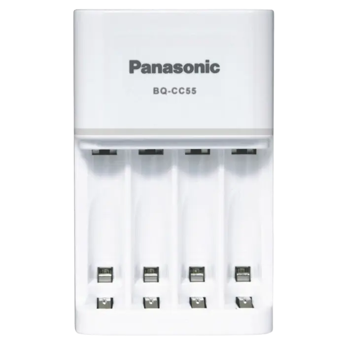 Încărcător Acumulatori Panasonic BQ-CC55E, Alb Încărcător Acumulatori Panasonic BQ-CC55E, Alb