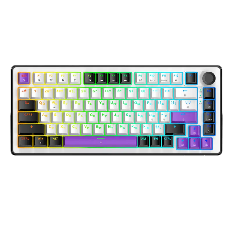 Tastatură HATOR Hellyberry HK75, Cu fir, Alb Tastatură HATOR Hellyberry HK75, Cu fir, Alb