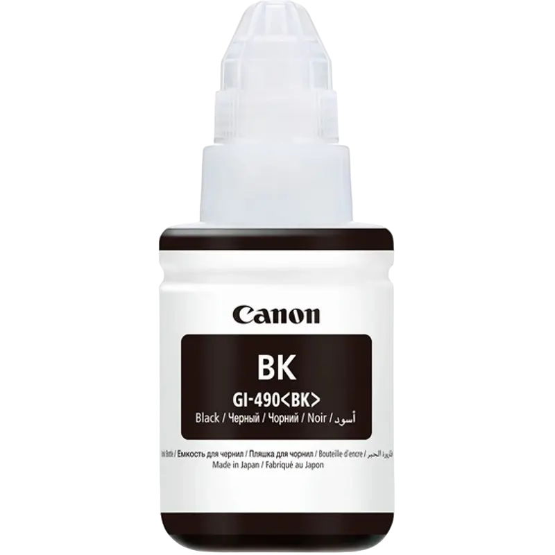 Контейнер с чернилами Canon GI-490, 135мл, Черный Контейнер с чернилами Canon GI-490, 135мл, Черный
