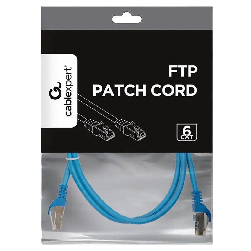 Патч-корд Cablexpert PP6-1M/B, Cat6 FTP , 1м, Синий Патч-корд Cablexpert PP6-1M/B, Cat6 FTP , 1м, Синий